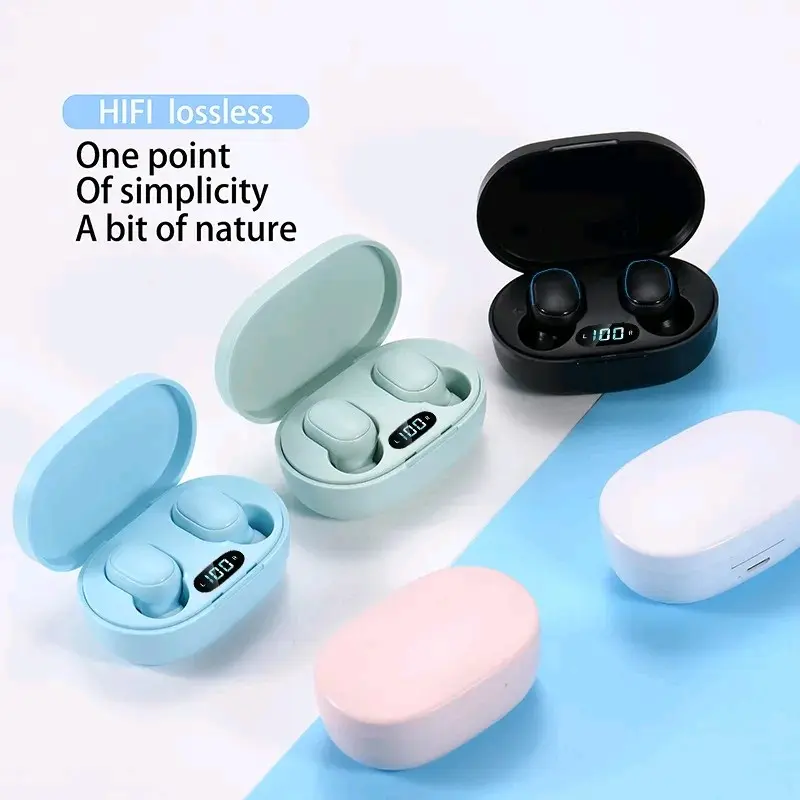 A6S TWS Earphone Bluetooth Nirkabel 5.0 Headset Earbud Olahraga Mikrofon Earphones Headphone Hitam Wireless Handset head sead Pink Bass Ponsel 7