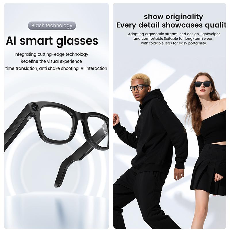 2025 New Smart Glasses Bluetooth Call AI Voice Men Women UV Protective Long Battery Life Music Touch Sound Record Smart Glasses - Image 2
