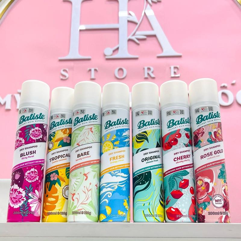 Dầu Gội Khô Batiste Dry Shampoo 200ml Xịt Gội Khô Cho Tóc Bồng Bềnh Women Nữ