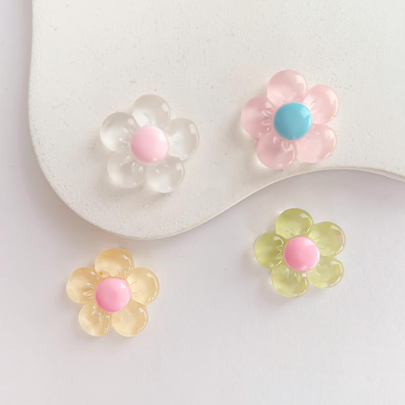 Phụ Kiện Resin Hoa Trong Suốt, Phong Cách Hoạt Hình, Keo Kem Tự Làm, Thiết Kế Dễ Thương, Nam Châm Tủ Lạnh, Kẹp Tóc, Nhãn Dán Chân Đế Điện Thoại 2