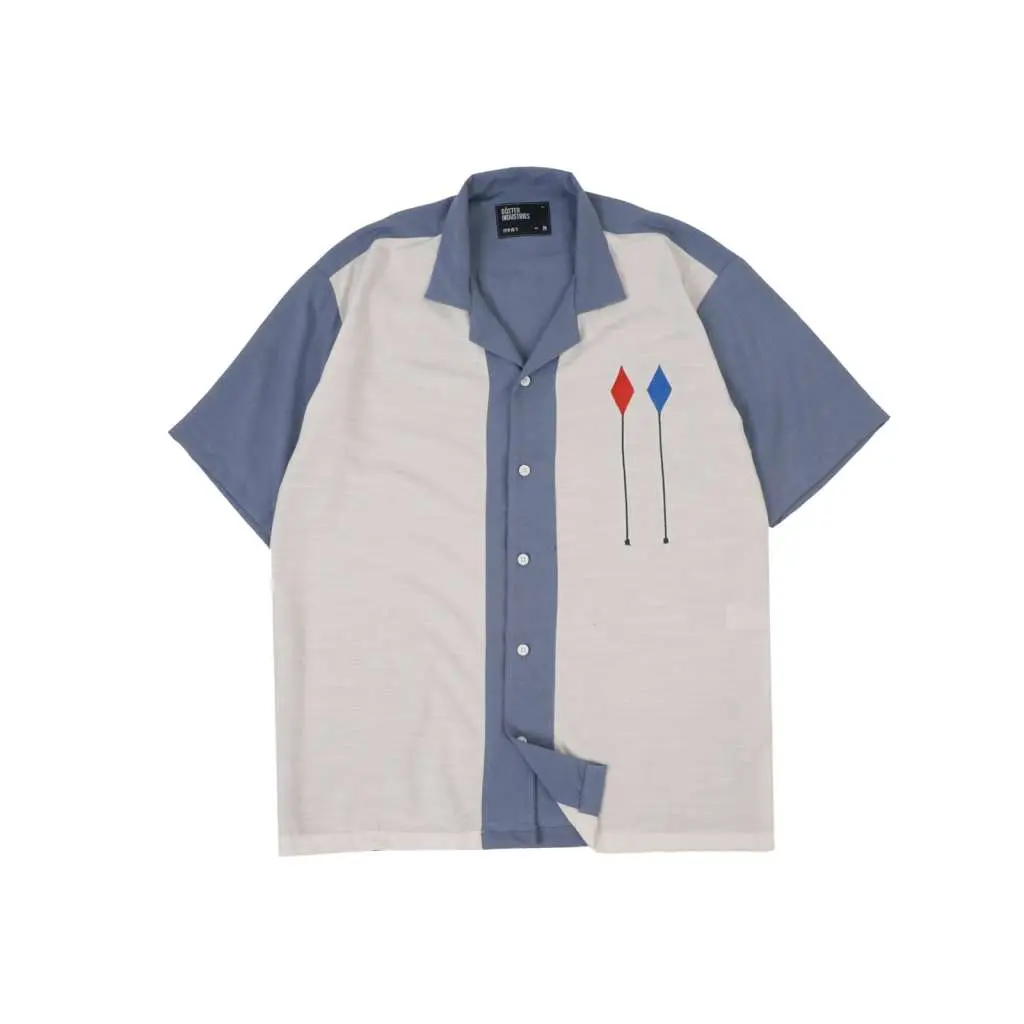 Goster Shortsleeve Shirt - Diamaint Blue White