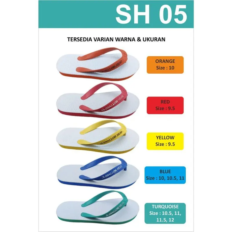 TRENDY Sandal Swallow Head Putihan - Kuning, 9.5 2