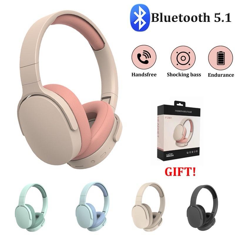 Tai Nghe Không Dây Chụp Tai,Headphone Bluetooth P2961 Chống Ồn Có Mic Đàm Thoại,Lượng Pin Trâu