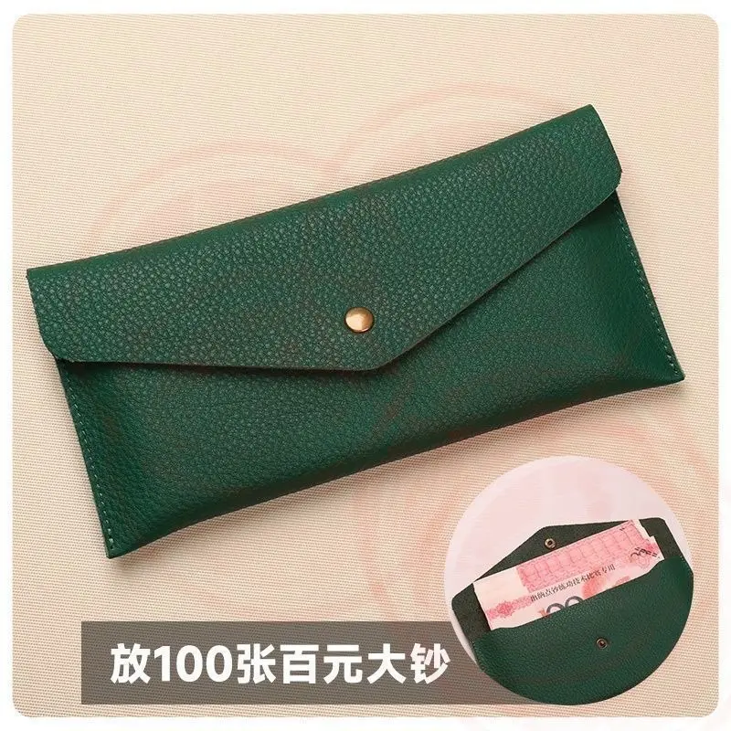 New portable women's long wallet, women's wallet in hand, multi-card buckle fashionable mobile phone bag, solid color versatile