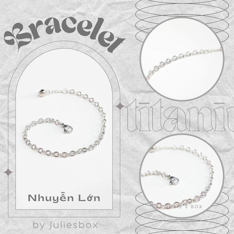 1 Chiếc Vòng Tay Xích Nhuyễn Lớn Basic Chain Unisex Không Đen Không Gỉ Không Phai Màu Không Ngứa julies box 66