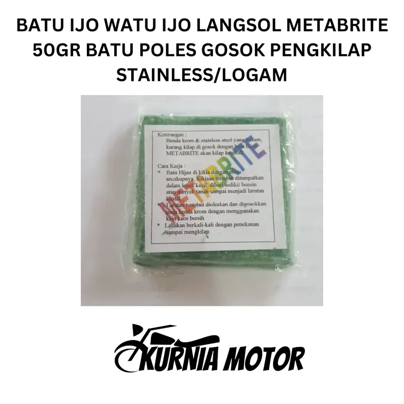BATU IJO WATU IJO LANGSOL METABRITE 50GR BATU POLES GOSOK PENGKILAP STAINLESS/LOGAM 1