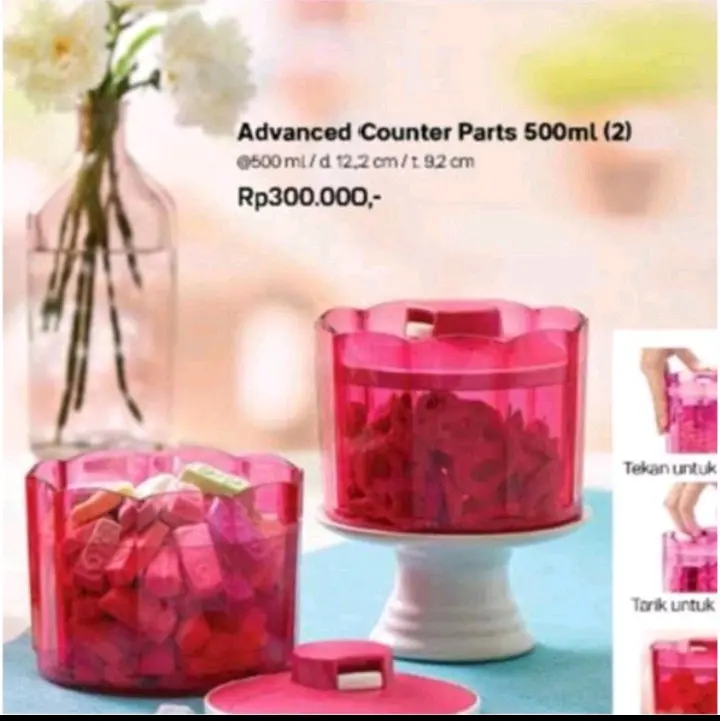 small advanced counterpart 500 Ml tupperware 1 pcs / toples crystal tupperware
