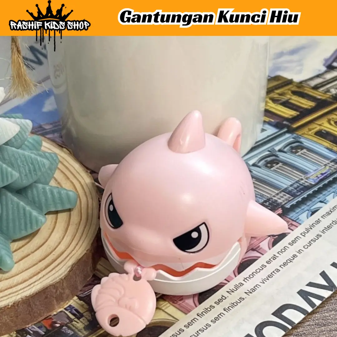 Mainan Anak PULL BACK SHARK Mainan Tarik Hiu Suara Gantungan Kunci Hiu