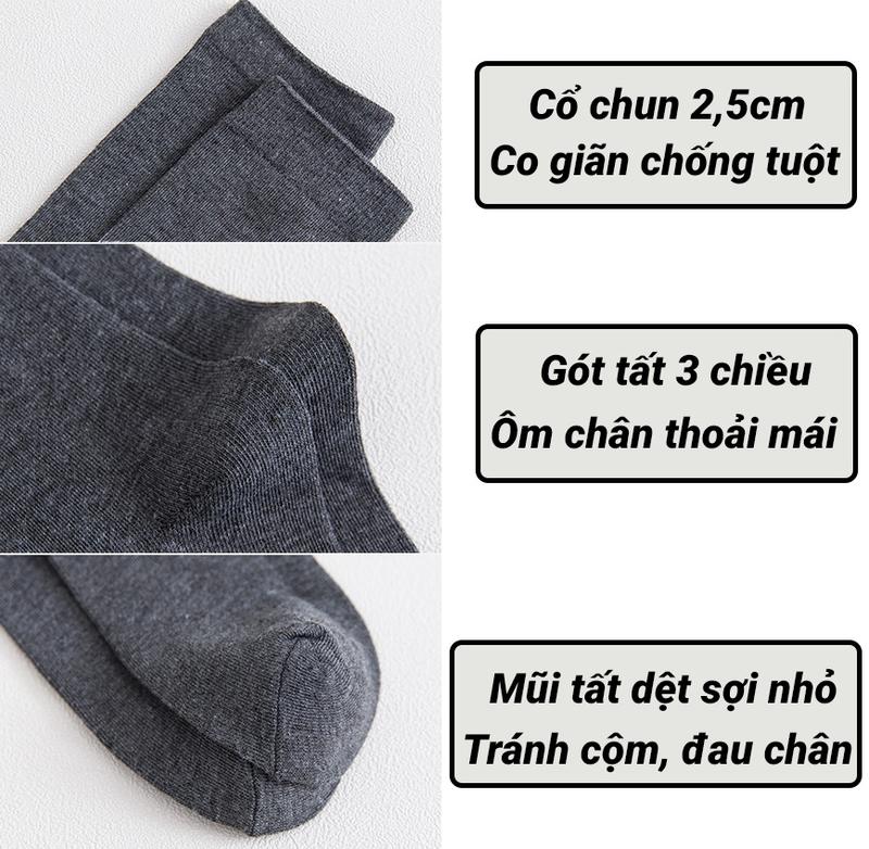Product Introduction of Tất vớ nữ cao cổ dài dưới gối, loại dày dặn 83% cotton cực thoáng mát dài 38cm Voan Women Voi Phù hợp làm phụ kiện thời trang mix đồ phong cách cá tính, chơi thể thao ( pickleball, tennis, golf, bóng chuyền ... ) 4