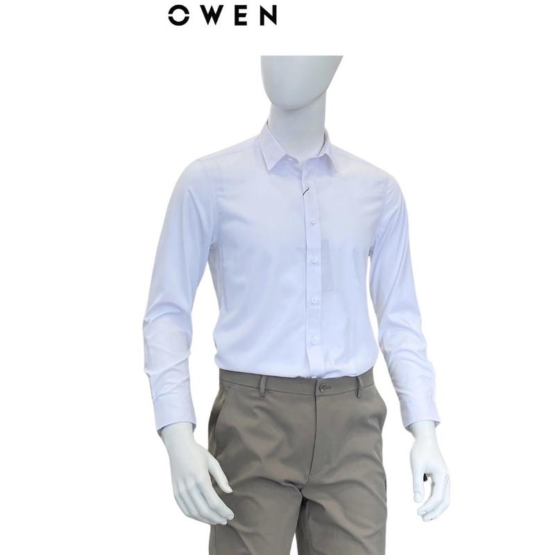 Áo sơ mi trắng Premium dài tay/ngắn tay OWEN công sở cao cấp vải sợi modal/nano mềm mịn mát dáng suông có túi tà lượn-dáng ôm không túi tà lượn-ngắn tay body fit có túi tà bằng