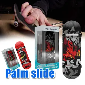 Wooden Fingerboard Jari Mini Wooden Fingerboard Toy Wheels Bearing Finger Skate Board Mainan Anak Finger Toys