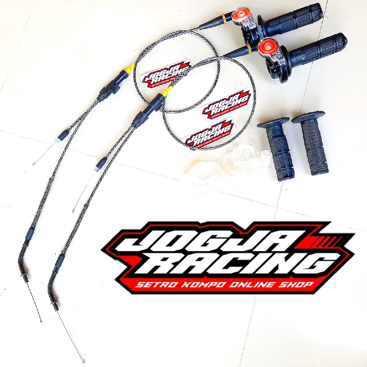 Gas Spontan Rxking Domino Kabel Karbon Cabang 2 Motorcycle