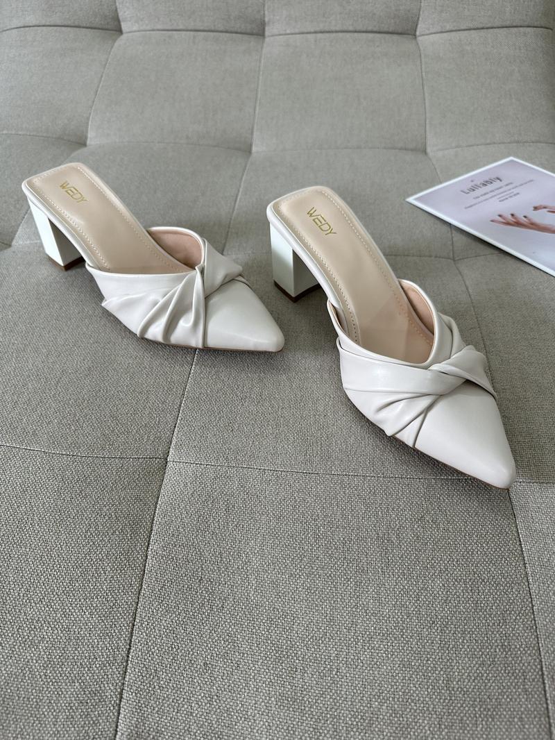 Product Introduction of [Hình thật]Dép nữ đế cao tôn dáng, Dép sục cao gót 7 phân dép nữ hottrend 2023 WD2316 Shoes GiàY DéP đế Cao Su Len 29