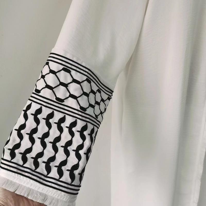 Product Introduction of Minimally embroidered cardigan with beard dress lace 25