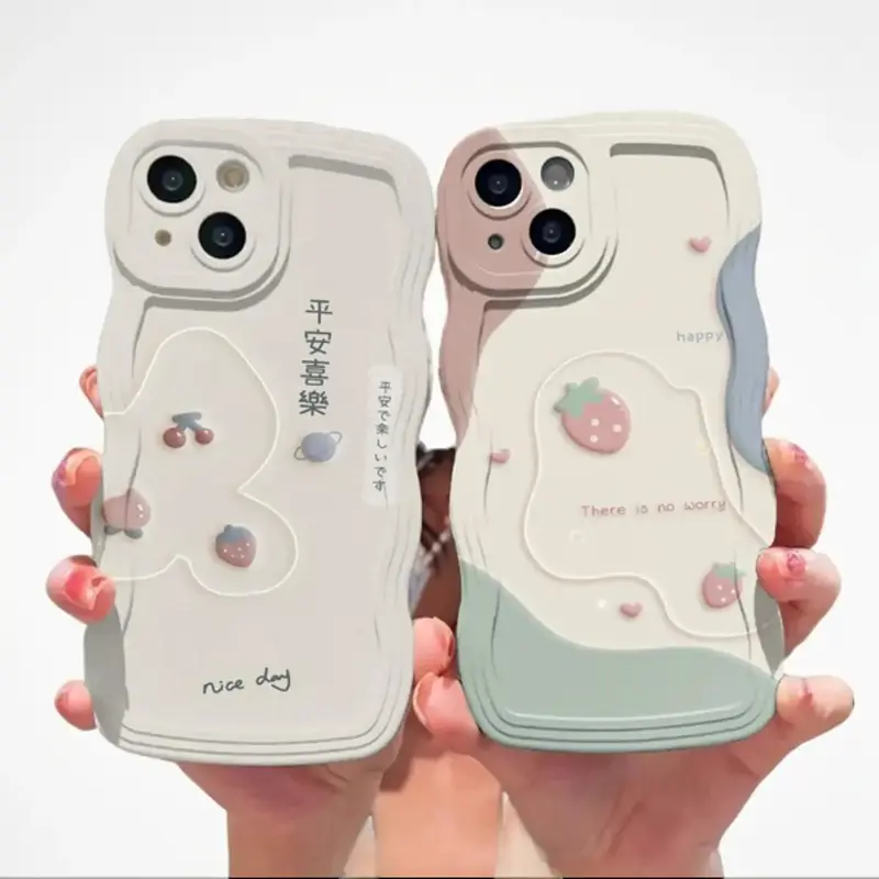 Casing Gelombang untuk Handphone Realme C55 C20 C21 C21y C30 C31 C33 C35 C2/A1k C11 C12 C25 C15 C17 7i 5 5i 8 4G 9i 9 pro [CM025] 0