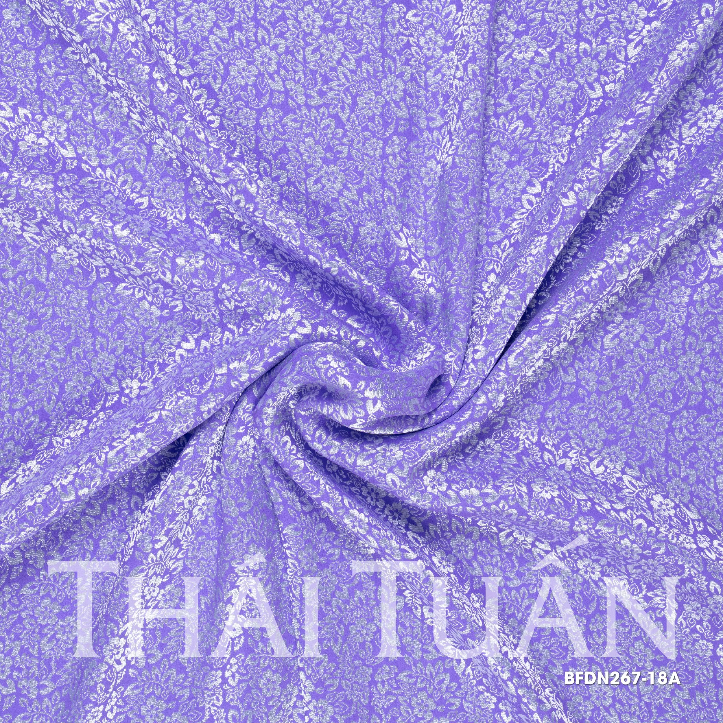 Vải Gấm Thượng Hải Thái Tuấn Màu Tím Khổ 1m15 x 2m5 BFDN267-18A - Thái Tuấn Fashion