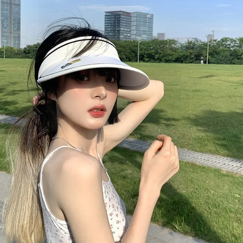 Mũ Chống Nắng, Mũ lưỡi Trai Mặt, Phong Cách Hàn Quốc, Mũ Đội Đầu, Thân Thiện Với Thân Cây Corydalis Tuber, Chống Tia UV, Che Nắng, Thích Hợp Cho Nữ, Thích Hợp Để Đạp Xe Và Các Hoạt Động Ngoài Trời, Che Mặt, Mũ Chống Nắng Hoa Voi Cap Voan Women Nón Hat Tul
