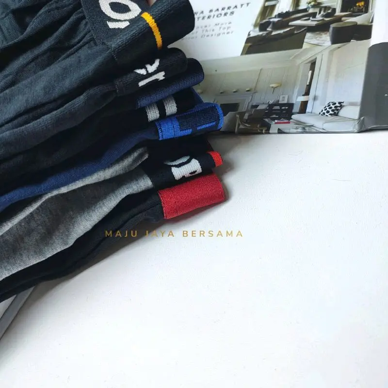 Celana dalam pria isi 6 pcs Katun Karet Motif Boxer Dewasa Nyaman 2