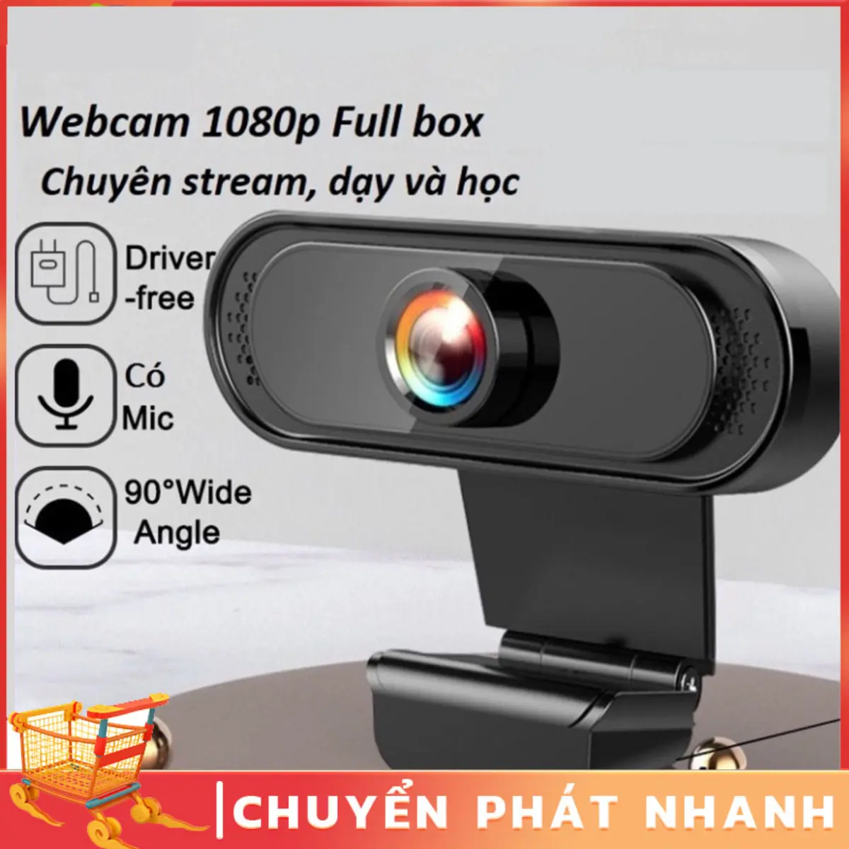 Webcam máy tính có mic full hd 1080p full box siêu nét dùng cho pc laptop Camera máy tính USB HD 1080P-X82