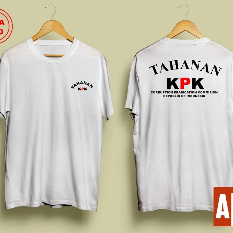 Kaos Distro Pria TAHANAN KPK Cotton Combed 30s 2