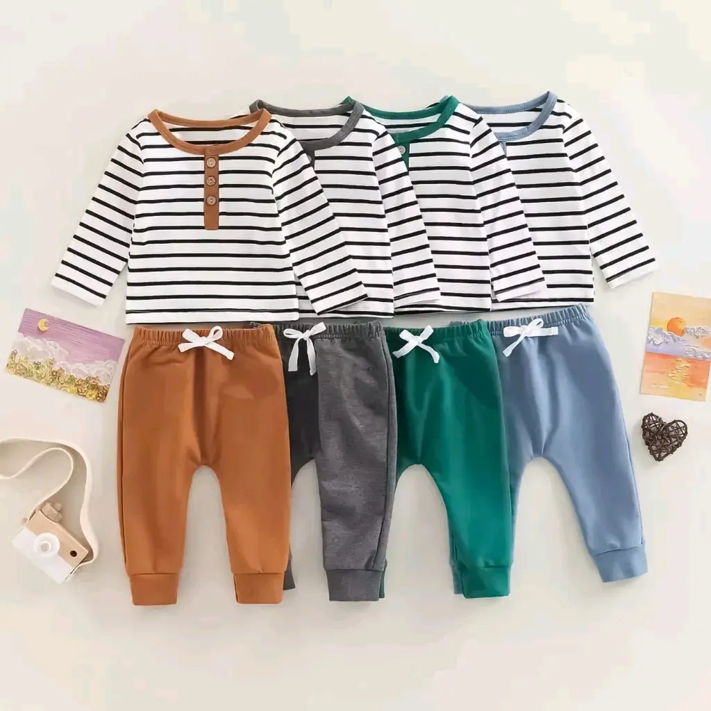 Baju anak laki laki perempuan unisex 6 bulan - 4 tahun Cewek Cowok Katun Nyaman Berpori Lembut