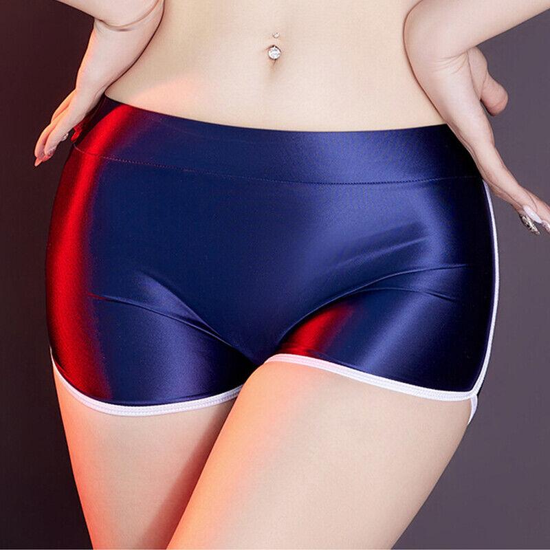 Quần Lót Satin Mượt Mà, Dành Cho Phụ Nữ, Phong Cách Yoga Và Thể Thao, Quần Đùi Boxer Thể Thao Gợi Cảm, Đồ Lót Và Đồ Lót 5