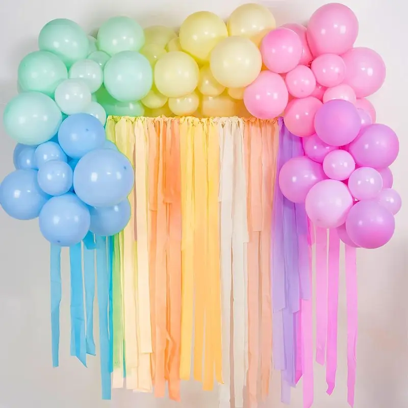 Colorful Paper Streamer, 6 Rolls Pastel Paper Streamers, Party Decorations for Birthday Wedding Baby Shower Graduation, Gifts 5