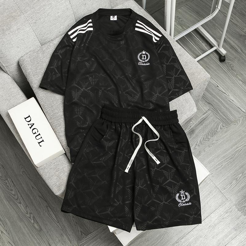 Bộ nam nữ DAGUL  chất liệu waffle tổ ong mắt nhỏ, họa tiết dập vân, logo thêu lá lúa,thoáng mát thấm hút mồ hôi