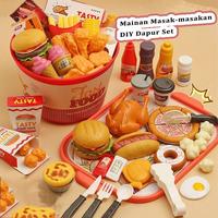 Gambar Mainan Masak-masakan DIY Dapur Set Fast Food Makanan Cepat Saji Burger Kentang Goreng Anak-anak - 40pcs dari JIQILE MALL Kota Bekasi 1 Tokopedia