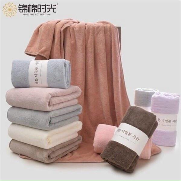 Khăn Bông Tắm Xuất Hàn 70x140cm - Sử Dụng Tập Gym, Đi Bơi - Khăn Quấn Đầu Khăn Tắm Nhà Tắm 2