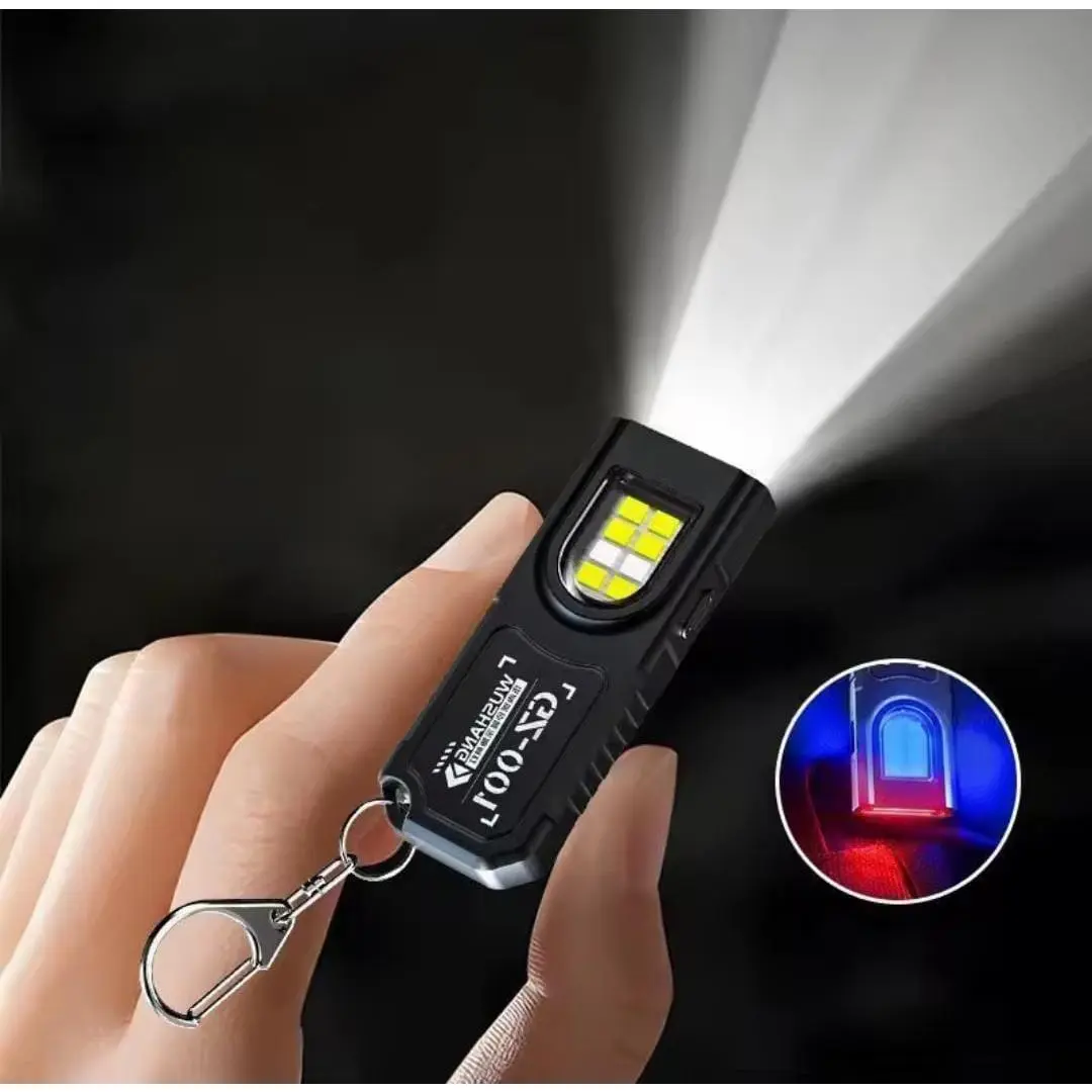 SENTER LED MINI 5 MODE PENCAHAYAAN / SENTER MULTIFUNGSI CLIP DAN MAGNETIK