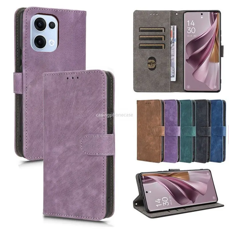 Ốp Da, Cho Oppo Reno13 13 13F Reno13 Pro 13Pro 5G 2024 Ốp Điện Thoại, Chống Trộm, Có Cọ Và Dây Đeo, Chống Sốc, Ví Lật, Có Khe Cắm Thẻ Và Giá Chân Đế, Giá Đỡ Ốp Lưng