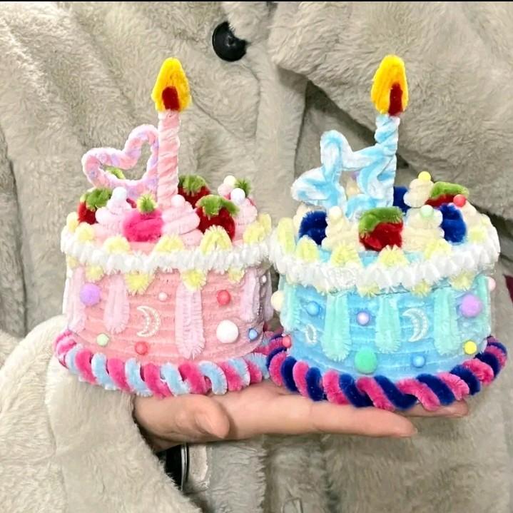 SET NGUYÊN LIỆU  HỘP BÍ MẬT TẠO HÌNH BÁNH KEM BẰNG KẼM NHUNG LOẠI 1 - DIY/ HANDMADE 6