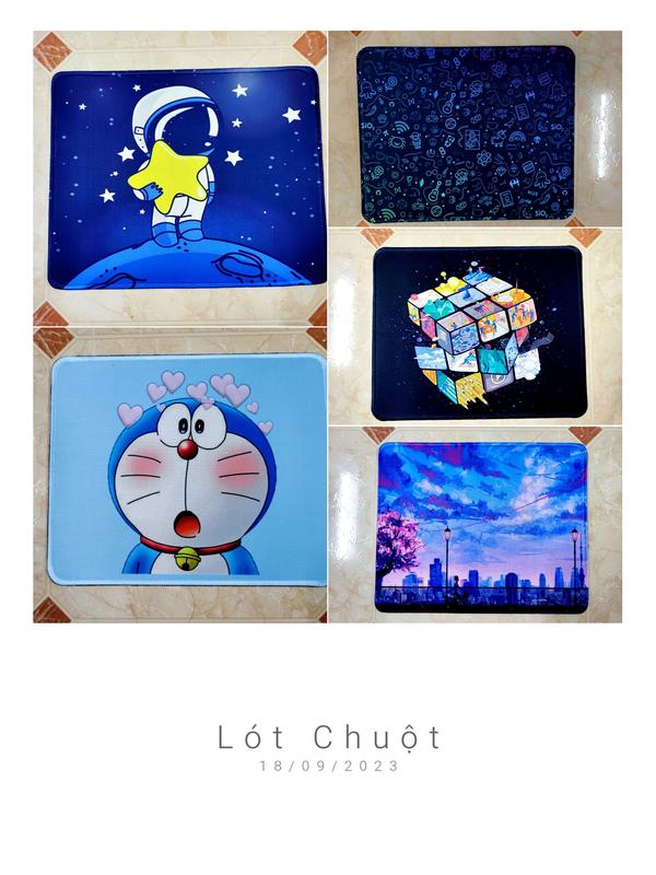 Lót chuột, pad chuột kích cỡ 26x21cm bo viền, chống trơn trượt siêu đẹp, siêu rẻ mieng lot 0