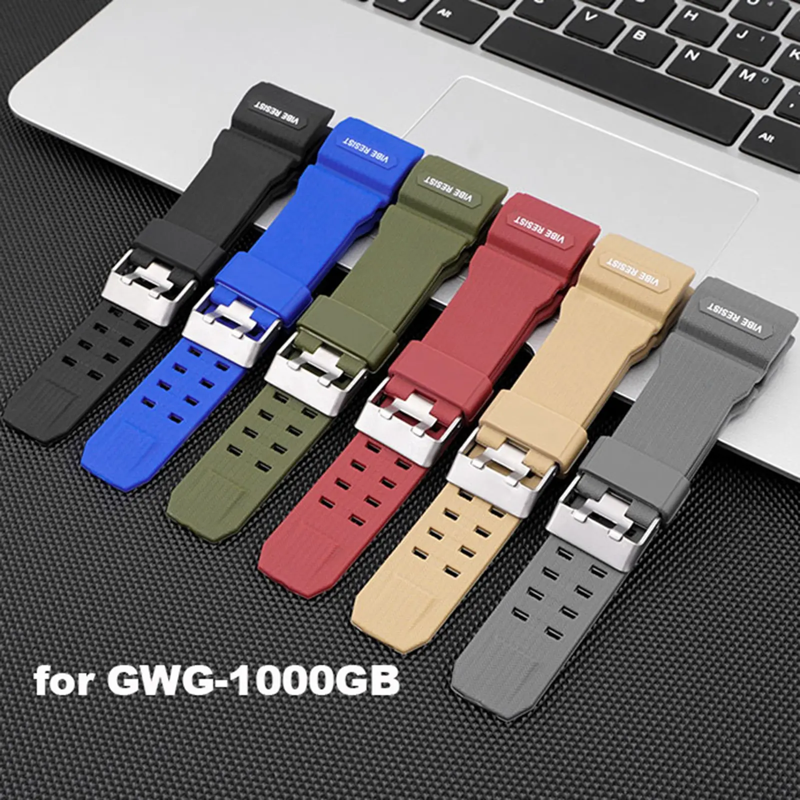 Exgaiftas - tali pinggang jam tangan sukan resin, kalis air, bernafas, universal, penggantian untuk G-SHOCK GWG-1000GB