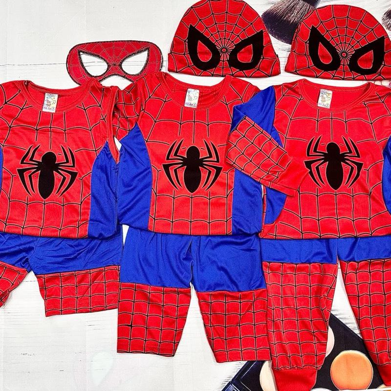 Bộ thun siêu nhân nhện bé trai có 3 mẫu tay lỡ tay dài và sát nách bé trai nhân vật nhân vật hoạt hình áo cho Tã