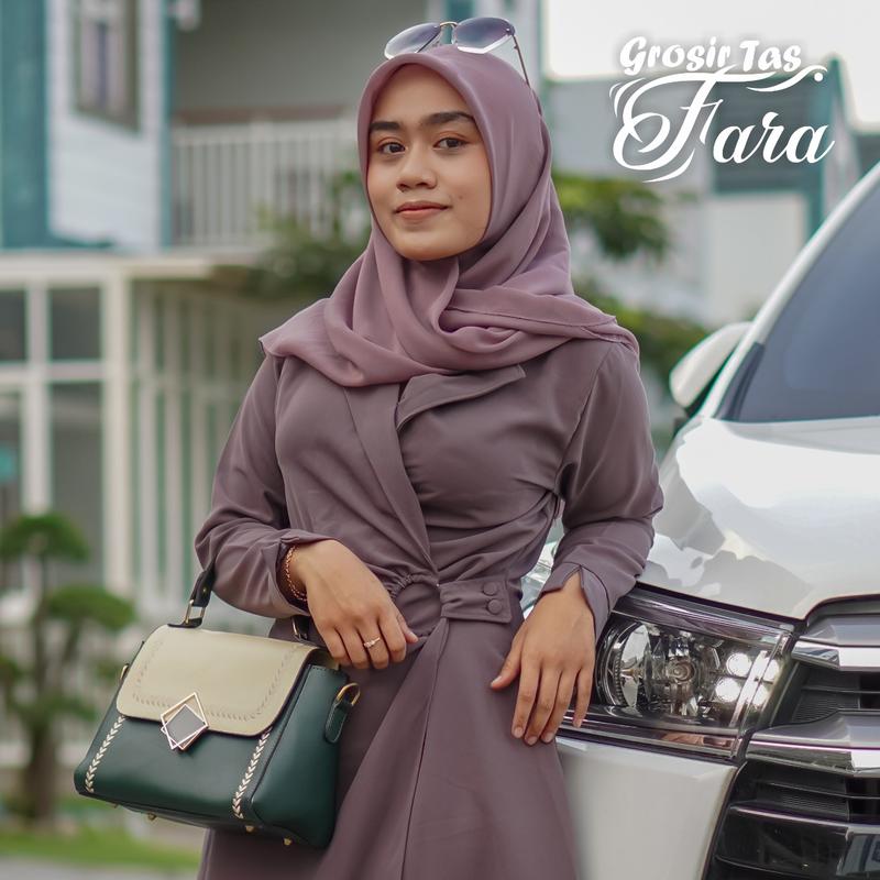 SALE! Tas Selempang Wanita 34 Putih Hijau 100% Original Outfit Cantik Kece Cewe OOTD Trendi Simple Kondangan 7