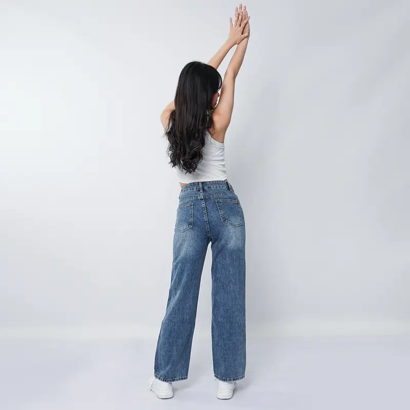 VIERLIN - Jeans 8972 - HIGH WAIST LOOSE JEANS Celana Panjang 5