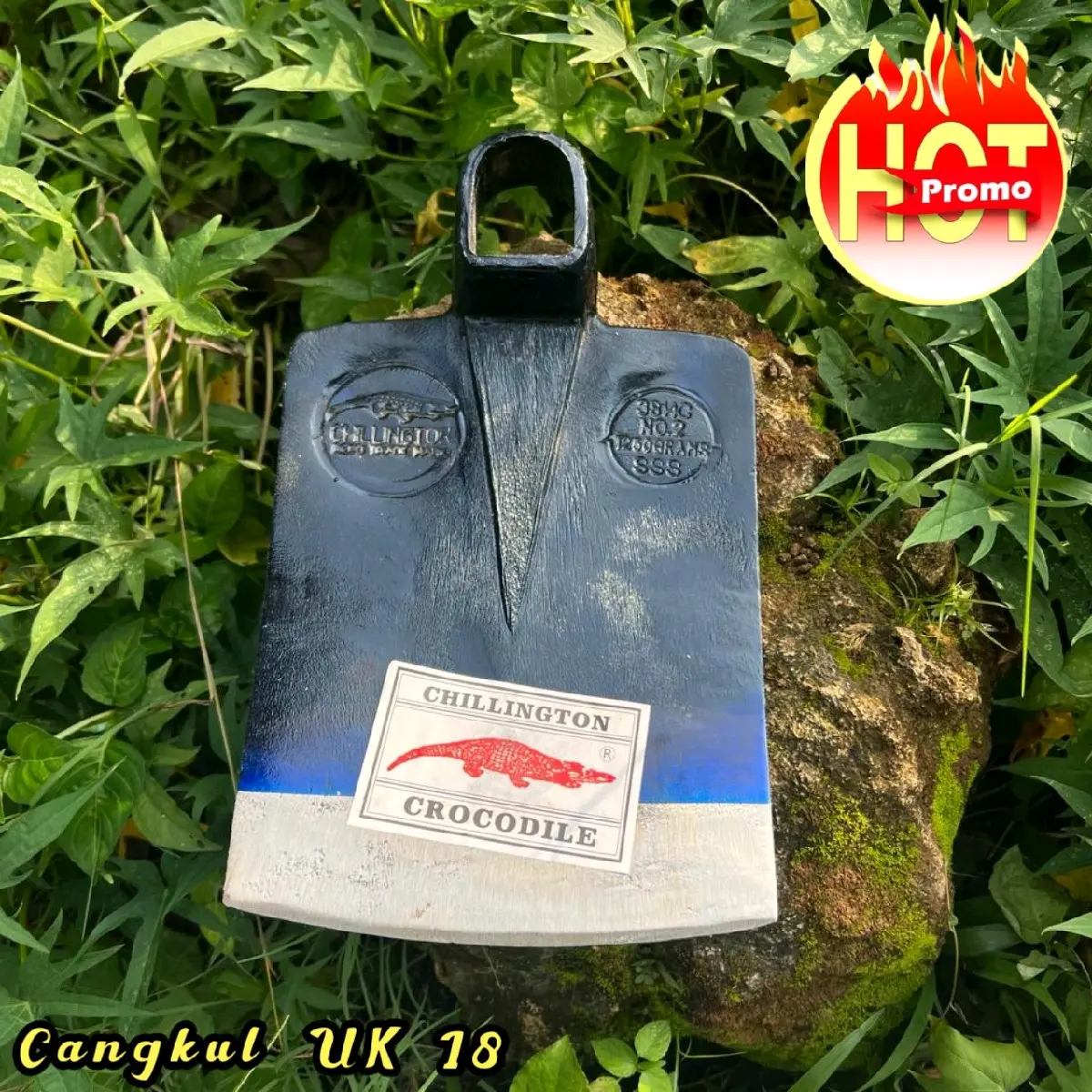 Cangkul sawah baja anti lengket - cangkul cap crocodile asli produk import - pacul tanah