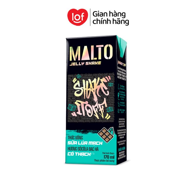 [NEW] MALTO Sữa lúa mạch Malto Jelly Shake Shake It Off hương socola bạc hà có thạch thùng 48 hộp x 170ml-ST 4