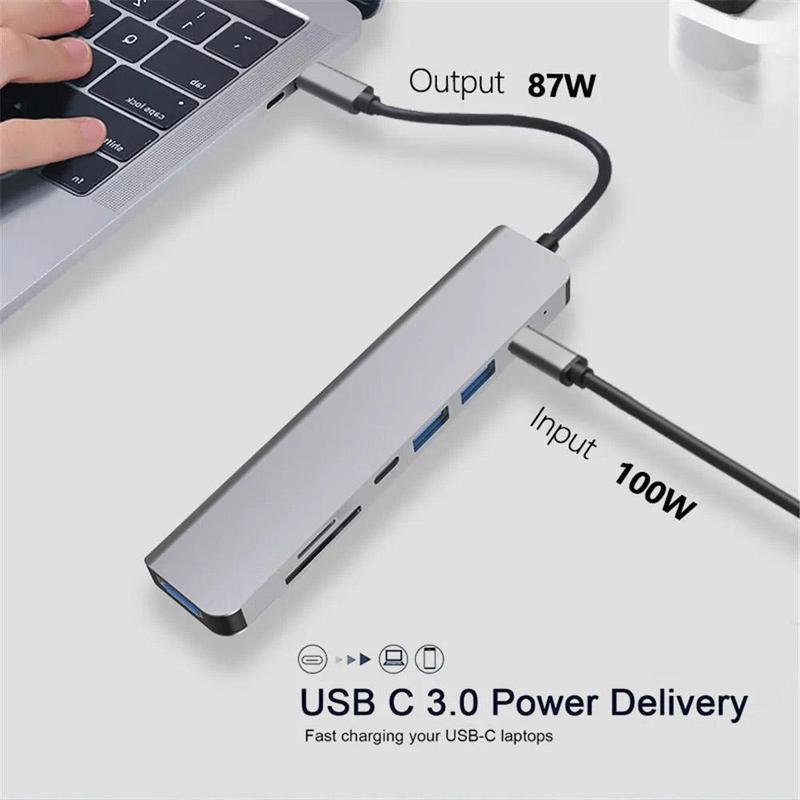 7 In 1 Multi Port Adapter Docking Station For Samsung Galaxy S23/Ultra/Plus 2