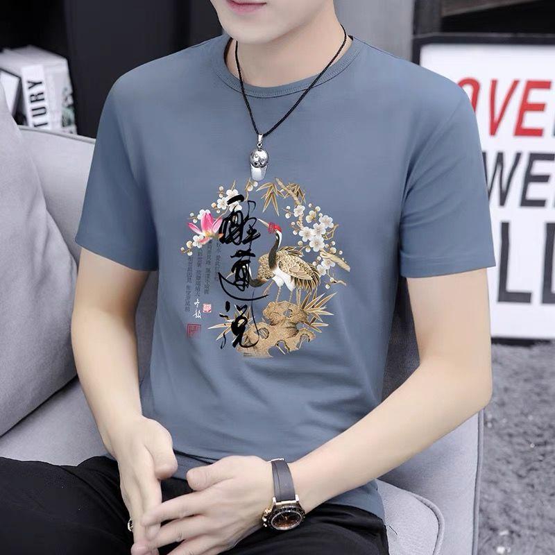 Product Introduction of Ice Silk High-Quality Cool Summer Trendy Zui Lian Shuo Sports Half-Sleeve Ice Silk Breathable Short-Sleeve T-Shirt Men's Sweat Shirt 1