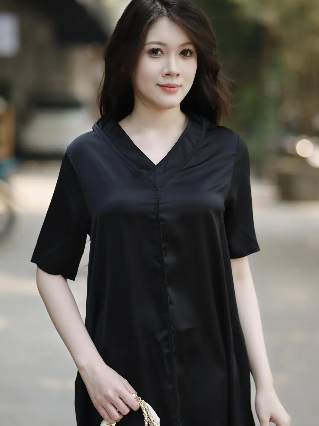B39- Váy lụa trung niên che khuyết điểm cực tốt khi đi chơi , dự tiệc . Mã B39 Nữ Women