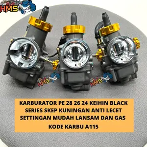 Karburator PE 24 26 28 KEIHIN CNC THAILAND - Carburetor Racing Karburetor Karbu Keihin PE 24 26 28 (A-Class) KODE A115 THAILAND BLACK SERIES HITAM