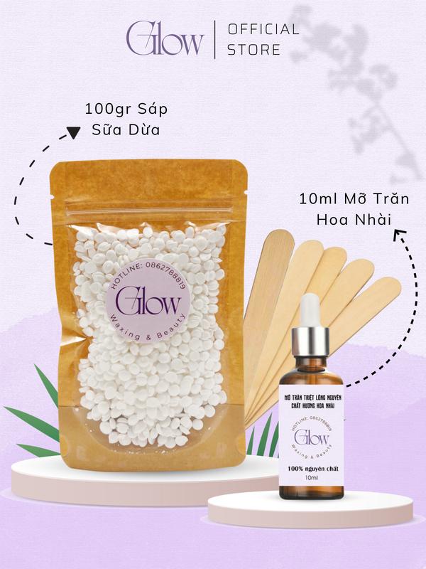 Combo 100Gr Sáp Dừa Cao Cấp +10ML mỡ Trăn Hoa Nhài TẶNG KÈM QUE PHẾT SÁP Kem Nữ