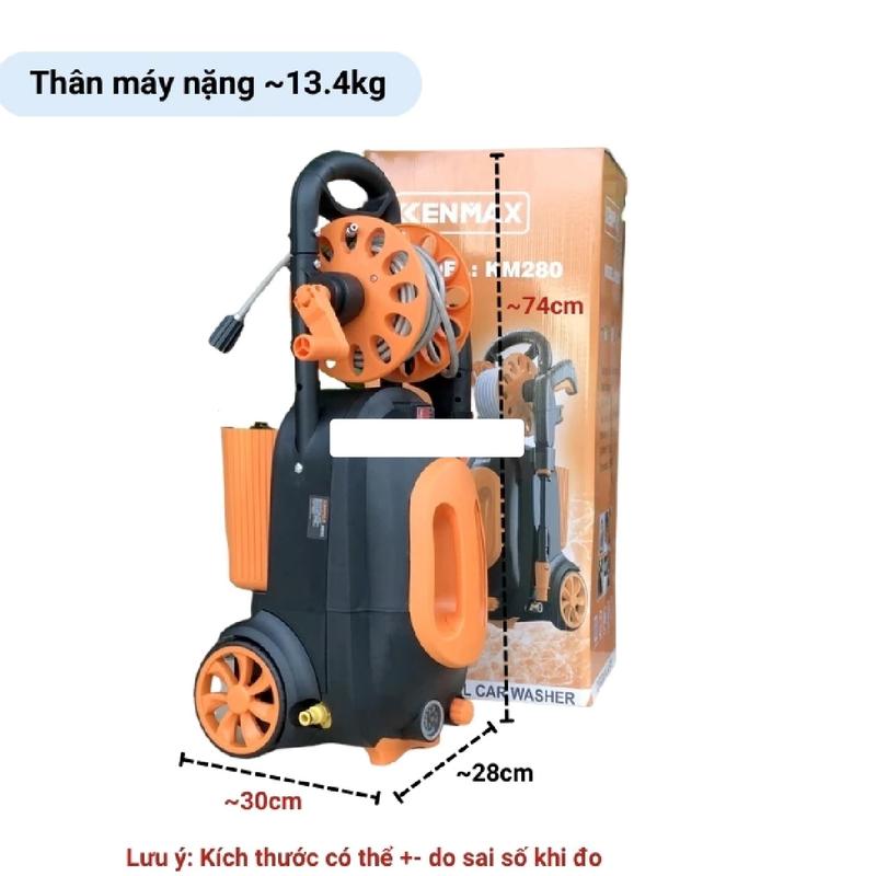 Máy Rửa Xe Chỉnh Áp Kenmax KM-280 - 2800W - Motor Cảm Ứng Từ - Có Rulo Cuộn Dây 7