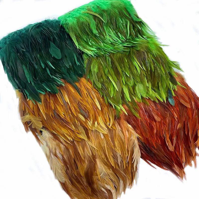 1/5Meters Colored Pheasant Feathers Trim Ribbon Party Christmas Crafts Natural Feather Wedding Sewing Clothes Handmade DIY Plumas
