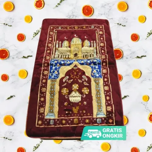 SAJADAH TEBAL EMPUK TURKIY UKURANN DEWASA ANTI SLIP DAN ISI BUSA 4