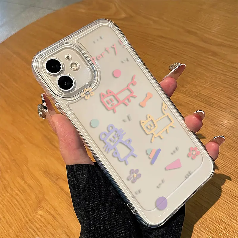 Ốp Lưng IPhone Cao Cấp, Chủ Đề Mèo Và Chuột Anime Hoạt Hình, Tương Thích Với IP16, 13, 12, 11, 14, 15Pro Max, XR, X, XS MAX, 15Plus, 7 / 8 Plus, Se2020, Chất Liệu Silicon Trong Suốt 4