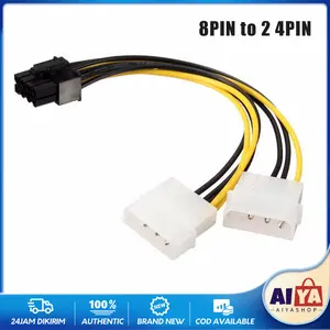 Kabel Power VGA 8 Pin Adapter 2 Molex 4 Pin To 8 Pin / 8pin PCIE / PCI-E Untuk Video Card Vga External Power High Quality